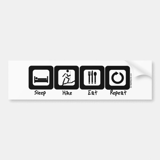 Pegatina Para Coche El alza del sueño come la repetición (Frente)
