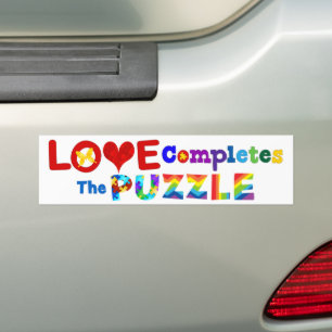 Pegatina Para Coche El amor completa el rompecabezas