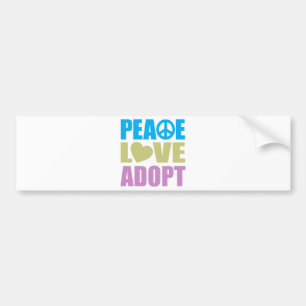 Pegatina Para Coche El amor de la paz adopta