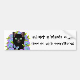Pegatina Para Coche ¡El amor del gato negro adopta un gato del