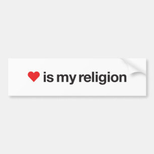 PEGATINA PARA COCHE EL AMOR ES MI RELIGIÓN