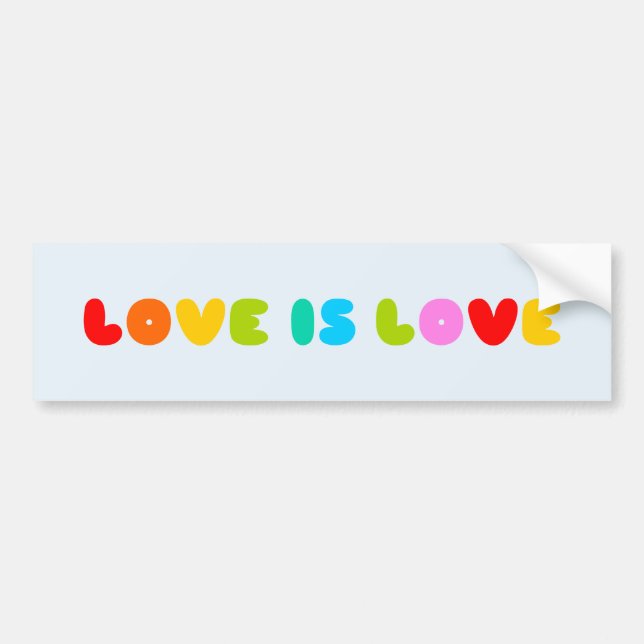 Pegatina Para Coche El amor es texto de amor (Frente)