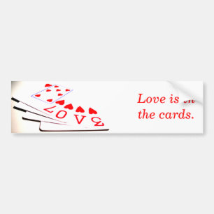 Pegatina Para Coche El amor está en las tarjetas