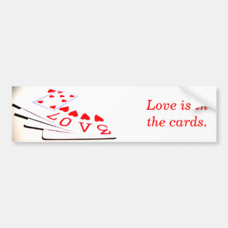 Pegatina Para Coche El amor está en las tarjetas