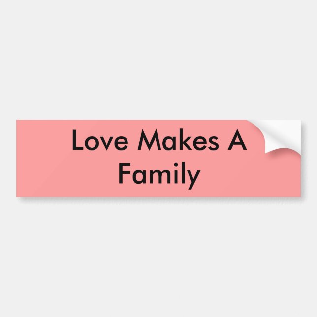 Pegatina Para Coche El amor hace a una familia (Frente)