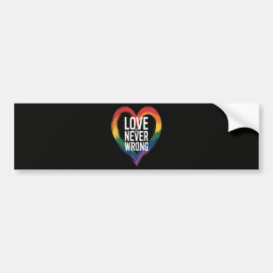 Pegatina Para Coche El amor nunca está mal Mes del Orgullo LGBT