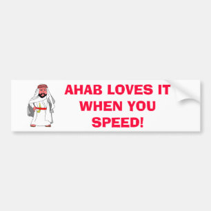 Pegatina Para Coche ¡el árabe, AHAB LO AMA CUANDO USTED APRESURA!