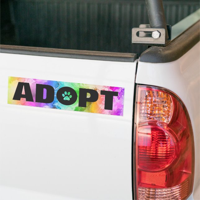 Pegatina Para Coche El arco iris adopta un papel (En Camión)