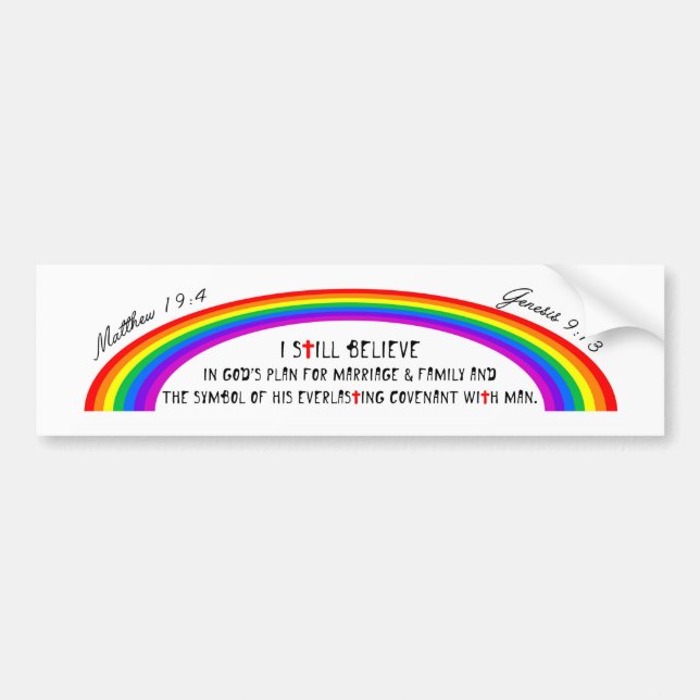 Pegatina Para Coche El arco iris de dios (Frente)
