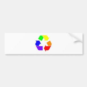 Pegatina Para Coche El arco iris recicla el Rótulo