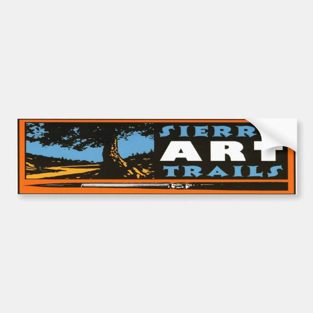 Pegatina Para Coche El arte de Sierra arrastra Bumpersticker (Frente)