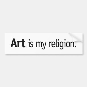 Pegatina Para Coche El arte es mi religión.