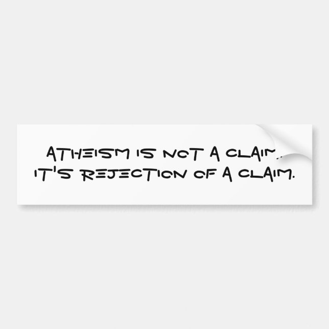 Pegatina Para Coche El ateísmo no es una demanda. Es rechazo de una (Frente)