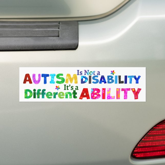Pegatina Para Coche El AUTISMO no es una discapacidad (en coche)