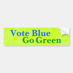 Pegatina Para Coche El azul del voto va verde