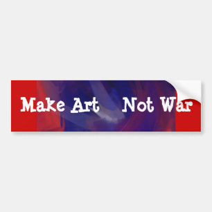 Pegatina Para Coche El azul en Rojo hace la guerra BumperSticker del