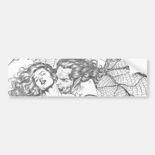 Pegatina Para Coche El beso del vampiro por el Al Río - arte del