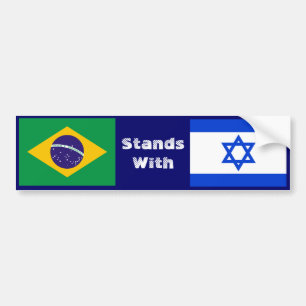 Pegatina Para Coche El Brasil se coloca con Israel