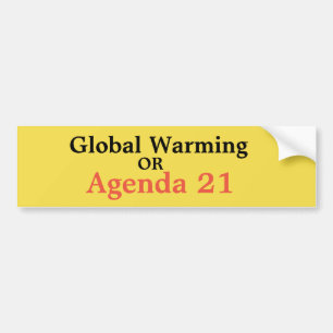 Pegatina Para Coche El calentamiento global o la agenda 21