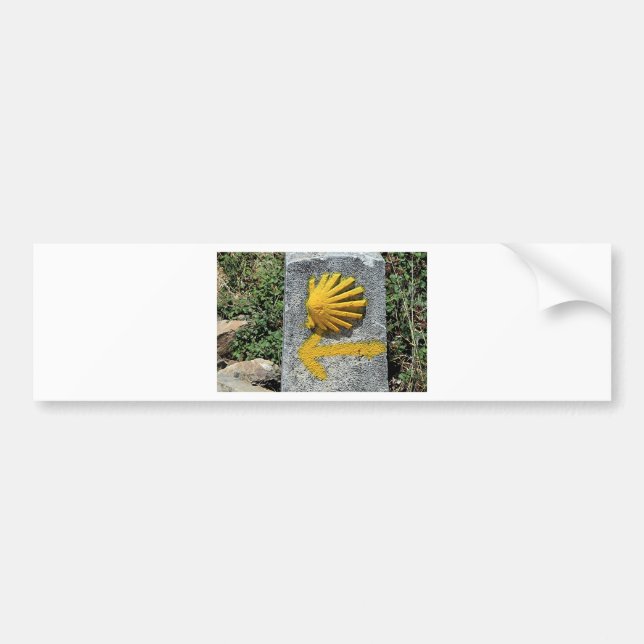 Pegatina Para Coche EL Camino de Santiago de Compostela, España, (Frente)