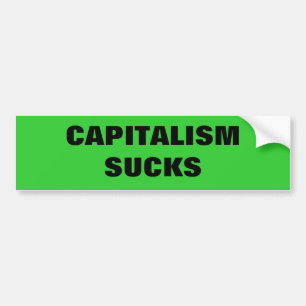 PEGATINA PARA COCHE EL CAPITALISMO DEL #OWS CHUPA