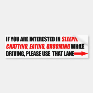 Pegatina Para Coche El carril izquierdo está para pasar