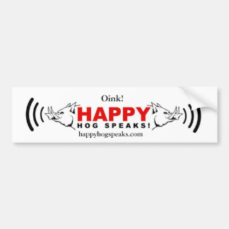 Pegatina Para Coche ¡El cerdo feliz habla! ¡copia, happyhogspeaks.com,