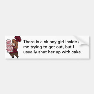 Pegatina Para Coche El chica flaco se pegó dentro, cerrado para arriba