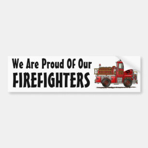 Pegatina Para Coche El "coche de bomberos voluntario, somos orgullosos
