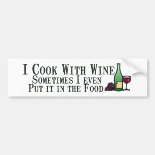 Pegatina Para Coche El cocinar con el vino