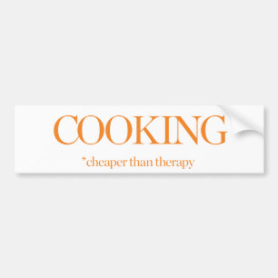 Pegatina Para Coche El cocinar más barato que terapia