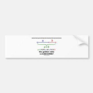 Pegatina Para Coche El coeficiente de oro (matemáticas 1,6180339887)