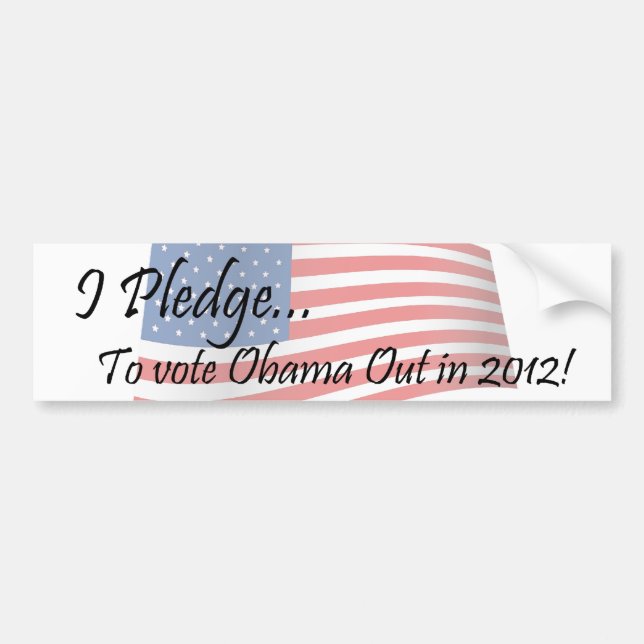 Pegatina Para Coche El compromiso - voto de Obama (Frente)