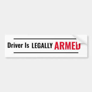 Pegatina Para Coche El conductor está ARMADO LEAGALMENTE