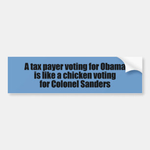 Pegatina Para Coche El contribuyente que vota por Obama es como un