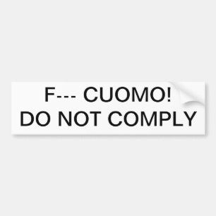Pegatina Para Coche El control de armas Anti-Cuomo NO CUMPLE