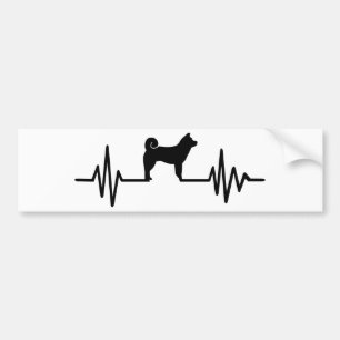 Pegatina Para Coche El corazón chiba inu