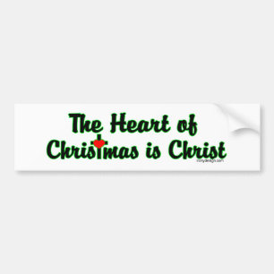 Pegatina Para Coche El corazón del navidad es Cristo Bumperstickers