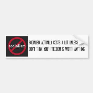 Pegatina Para Coche El costo del socialismo chismoso