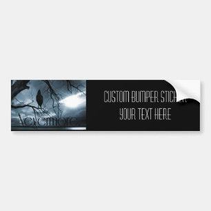 Pegatina Para Coche El cuervo - nunca más rayos de sol y azul del