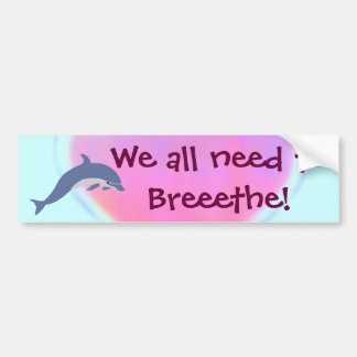 Pegatina Para Coche El delfín respira el bumpersticker