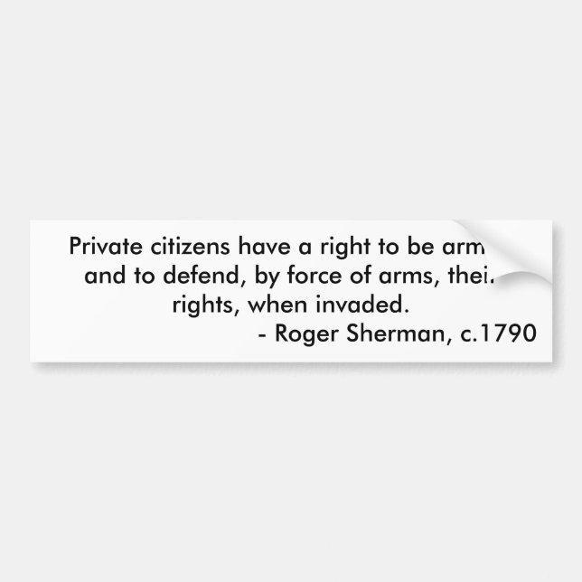 Pegatina Para Coche El derecho ciudadano a llevar los brazos (Frente)