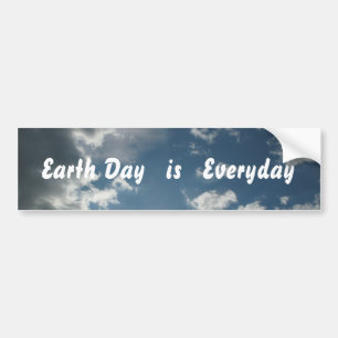 Pegatina Para Coche El Día de la Tierra es Bumpersticker diario