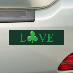 Pegatina Para Coche El Día de San Patricio Ama el Chamante Verde