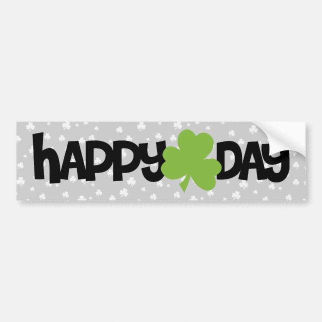 Pegatina Para Coche El día de St Patrick feliz (Frente)