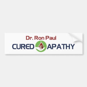 Pegatina Para Coche El Dr. Ron Paul curó mi apatía
