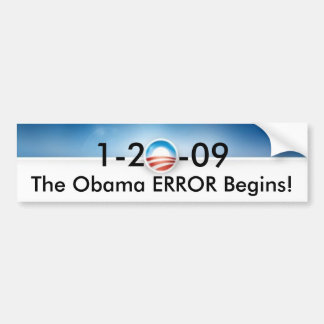Pegatina Para Coche El ERROR de Obama comienza