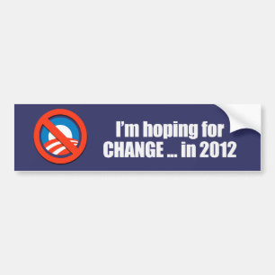 Pegatina Para Coche El esperar el cambio en 2012 Bumpersticker