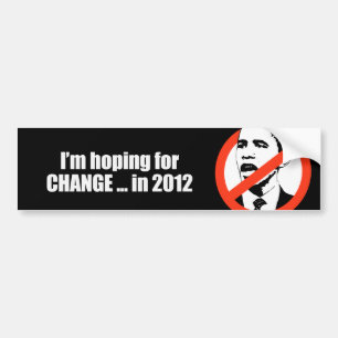 Pegatina Para Coche El esperar el cambio en 2012 Bumpersticker