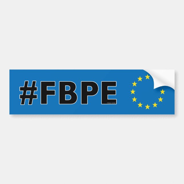 Pegatina Para Coche El #FBPE sigue detrás la favorable UE anti-Brexit (Frente)